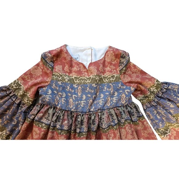Pippa & Julie bell sleeve bohemian dress size Girls 4 - Picture 3 of 13